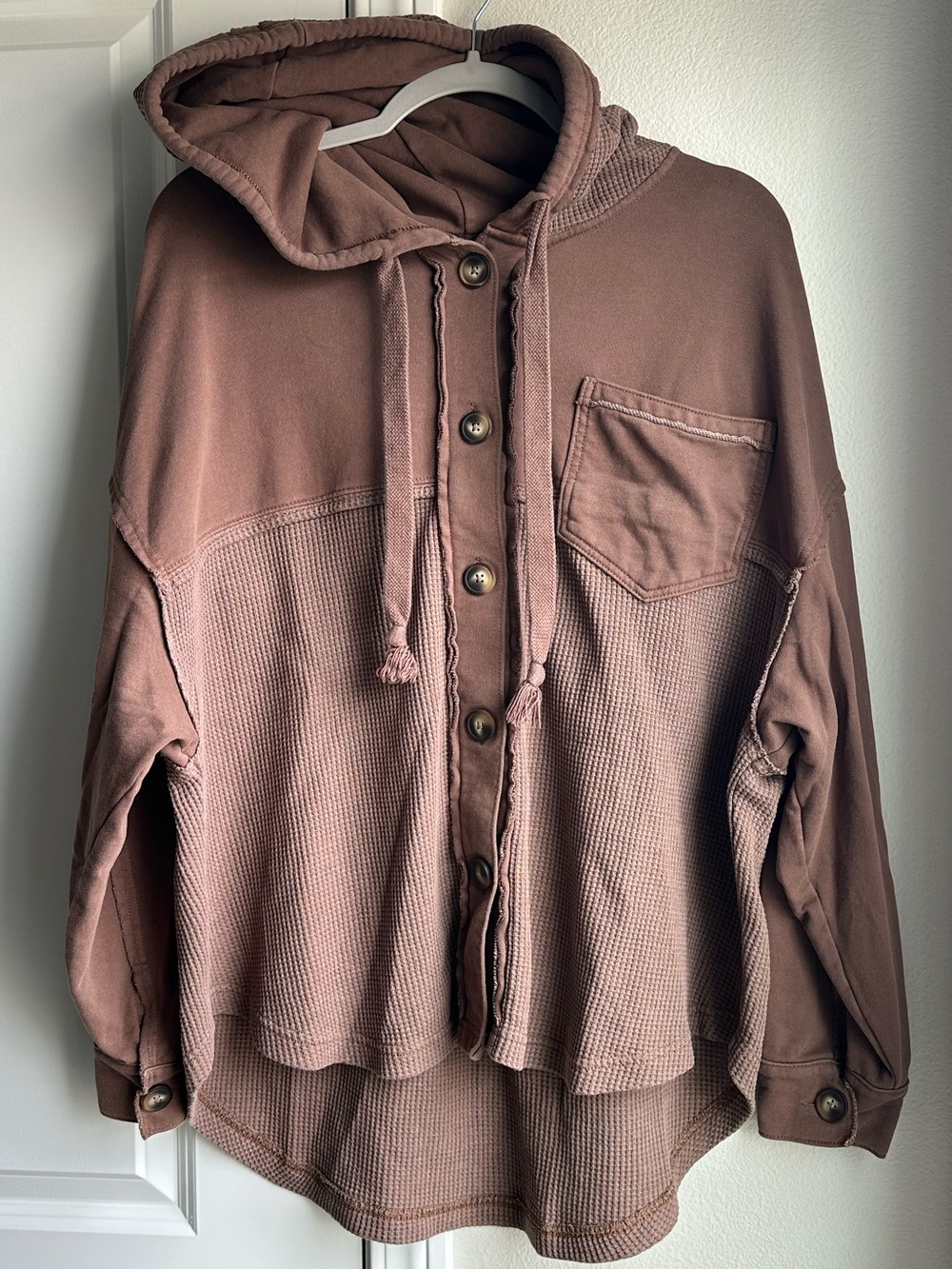 Aerie Waffle Knit Shirt Jacket